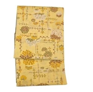 Vintage Thomaston Yellow Floral Muslin Full Flat Sheets MCM New